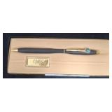 Cross Ballpoint Pen With Blue Emblem