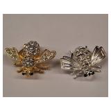 Joan Rivers Rhinestone Bee Pins