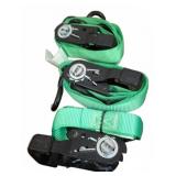3 Green Ratchet Tie Down Straps