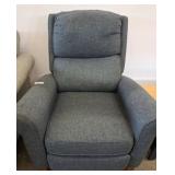 Gray Upholstered Recliner Armchair