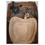 Bonne Maman Wooden Apple Basket, Fishing Reel