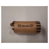 $25 Roll of US $1 Presidential Coins