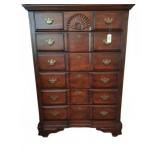 Wooden Chest of Drawers with Brass Pulls 37x
