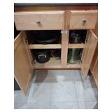 Kitchen Cabinet Contents: Cookware & Towels