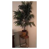 Artificial Palm Plant with 28in Wicker Table