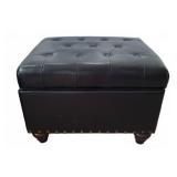Leather Storage Ottoman 24x18x18 Inch