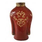 Red Ceramic Vase Shaped Like Robe