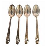 4 Sterling Silver Spoons 125grams