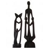 Handcrafted Ghanaian Abstract Family Sculpted 29"