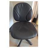 Black Faux Leather Office Chair