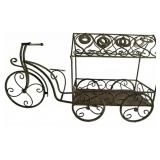 Metal Tricycle Display Stand with Cart