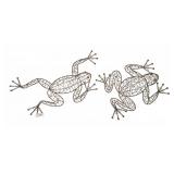 Wire Frog Wall Sculptures