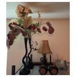 Home Decor Lot With Vases, Lamp, Bowls