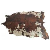 Brown and White Cowhide Rug 65x93