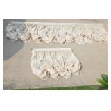 Beige Floral Balloon Valances, 125" &