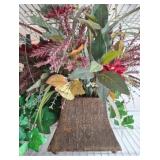 Faux Floral Arrangement in Embossed Vase