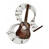 Guitar and Music Note Metal Wall Art 32x35