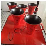 Flirt by R&B Red Cup and Plate Set