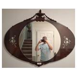 Decorative Wall Mirror with Wood Trim, 48x38
