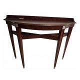 Wood Demilune Console Table, 45x16x36 Inches