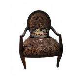 Upholstered Armchair with Animal Print and K?