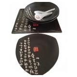 Asian Calligraphy Ceramic Dinnerware Set