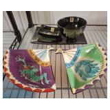 Tougei and Clay Art Ceramic Dish Set