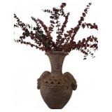 Ceramic Vase with Elephant Head Handles