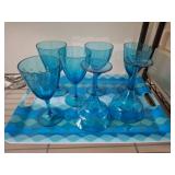 Blue Plastic Wine Glasses