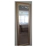 Framed Beveled Mirror, 17x53 Inches