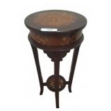 Round Wood Pedestal Table, 13x32 in