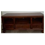 Wood TV Stand with Drawers, 57x20x24 Inches