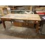 WOOD WORK TABLE 84" X 38" X 34" TALL