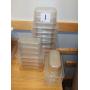 LOT OF 17 ASSORTED PLASTIC BINS