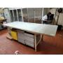 96" X 36" MARBLE TOP BAKERS TABLE