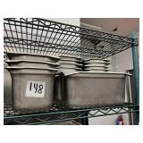 LOT 15 SS PANS 13" X 7" X 6"