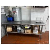 72" X 30" SS TABLE - NO CONTENTS