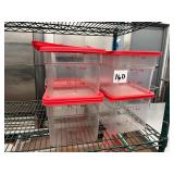 6 QT PLASTIC BINS WITH LIDS