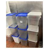 22 QT PLASTIC BINS WITH LIDS