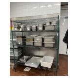 ASSORTED GREEN METRO RACKS - NO CONTENTS