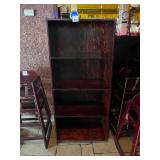 WOOD SHELVING UNIT 27" X 16" X 60"