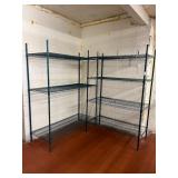 ASSORTED GREEN METRO RACKS - NO CONTENTS