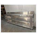 91" X 14" SS DISH TABLE