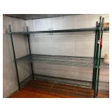 72" X 24" GREEN METRO RACKS - NO CONTENTS