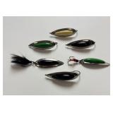 6 Paul Bunyan Jewel Weedless Spoons