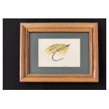 Vintage Framed Fly Watercolor