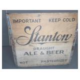 STANTON DRAUGHT ALE & BEER / TROY, NY WOOD CRATE