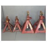 (4) STEEL RATCHET TYPE JACK STANDS