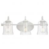 COTTAGE WHITE 3 LIGHT VANITY LIGHTING 22"X7 3/4"