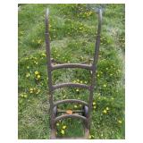 METAL BARREL CART W/ SOLID RUBBER WHEELS
